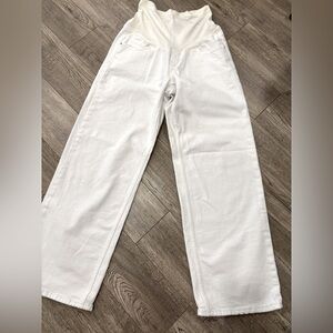 Women’s wide leg maternity jeans